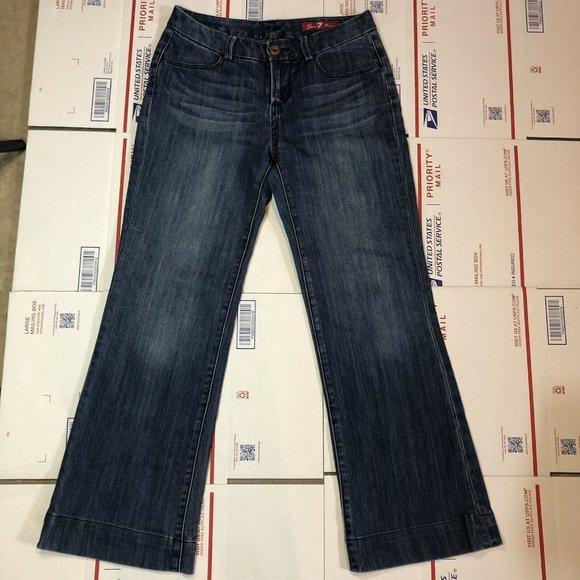 EUC Women's Seven7 Premium Denim Boot Cut Jeans Stretch Size 4 - Picture 1 of 10